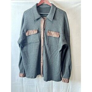 Chou Yatou Mens L Long Sleeve Gray Shacket